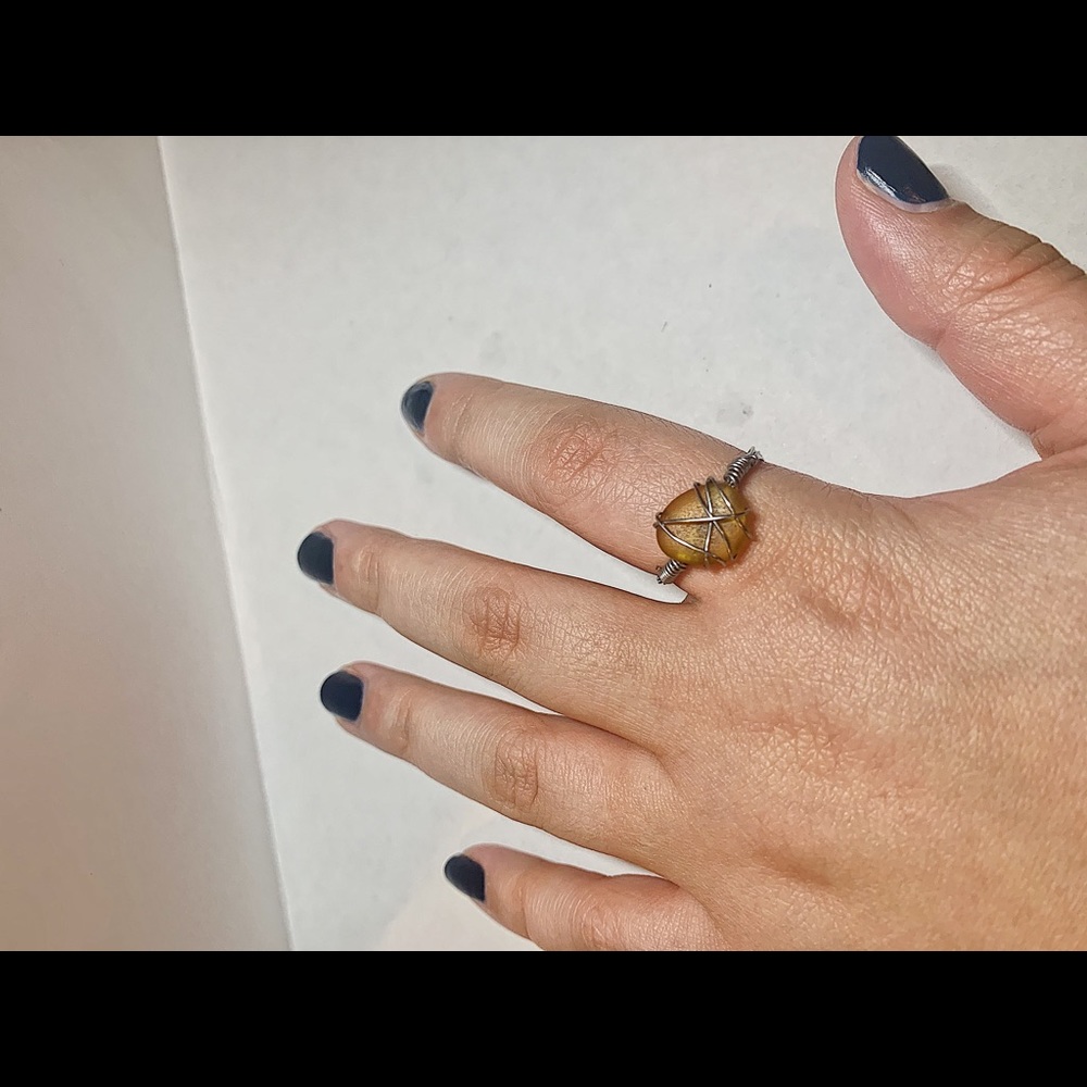 Hand made sea glass ring